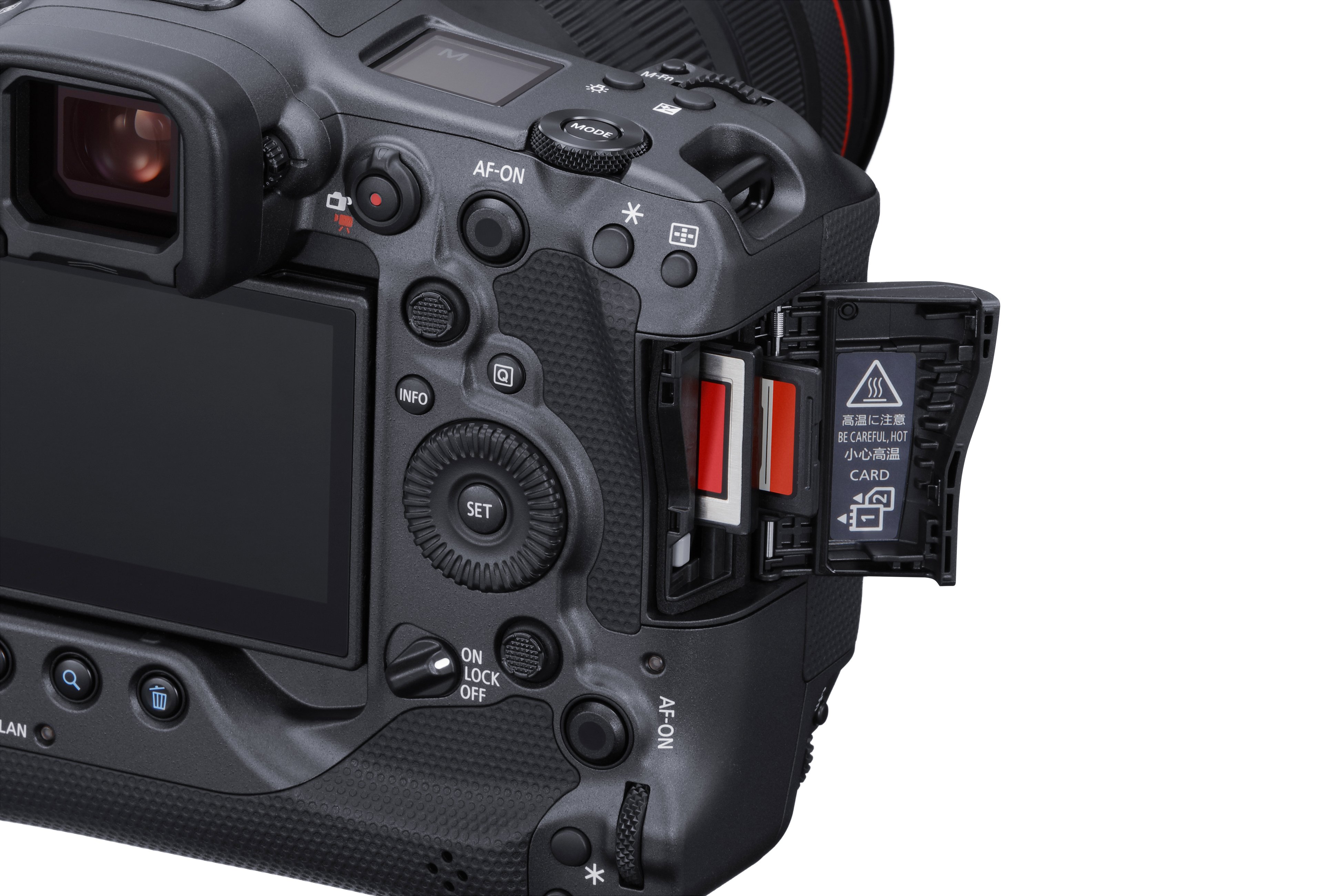 Canon EOS R3 tích hợp hai khe cắm thẻ nhớ