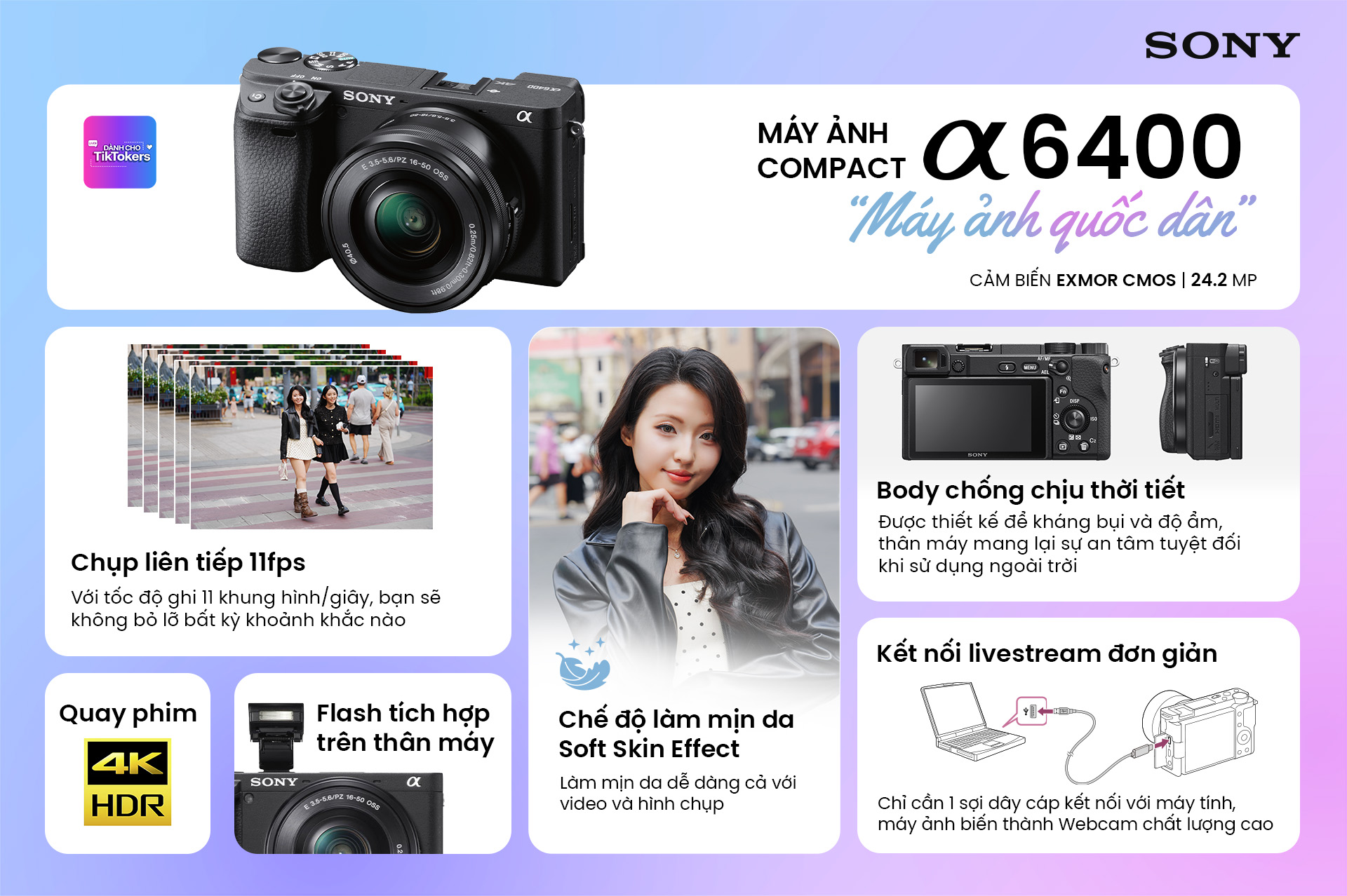 A6400 máy ảnh quốc dân
