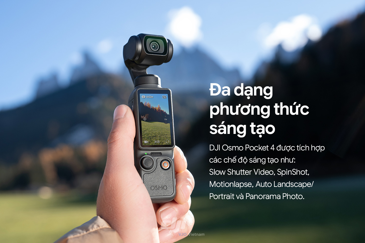 Đa dạng chế độ mở ra khả năng sáng tạo lớn trên DJI Osmo Pocket 4