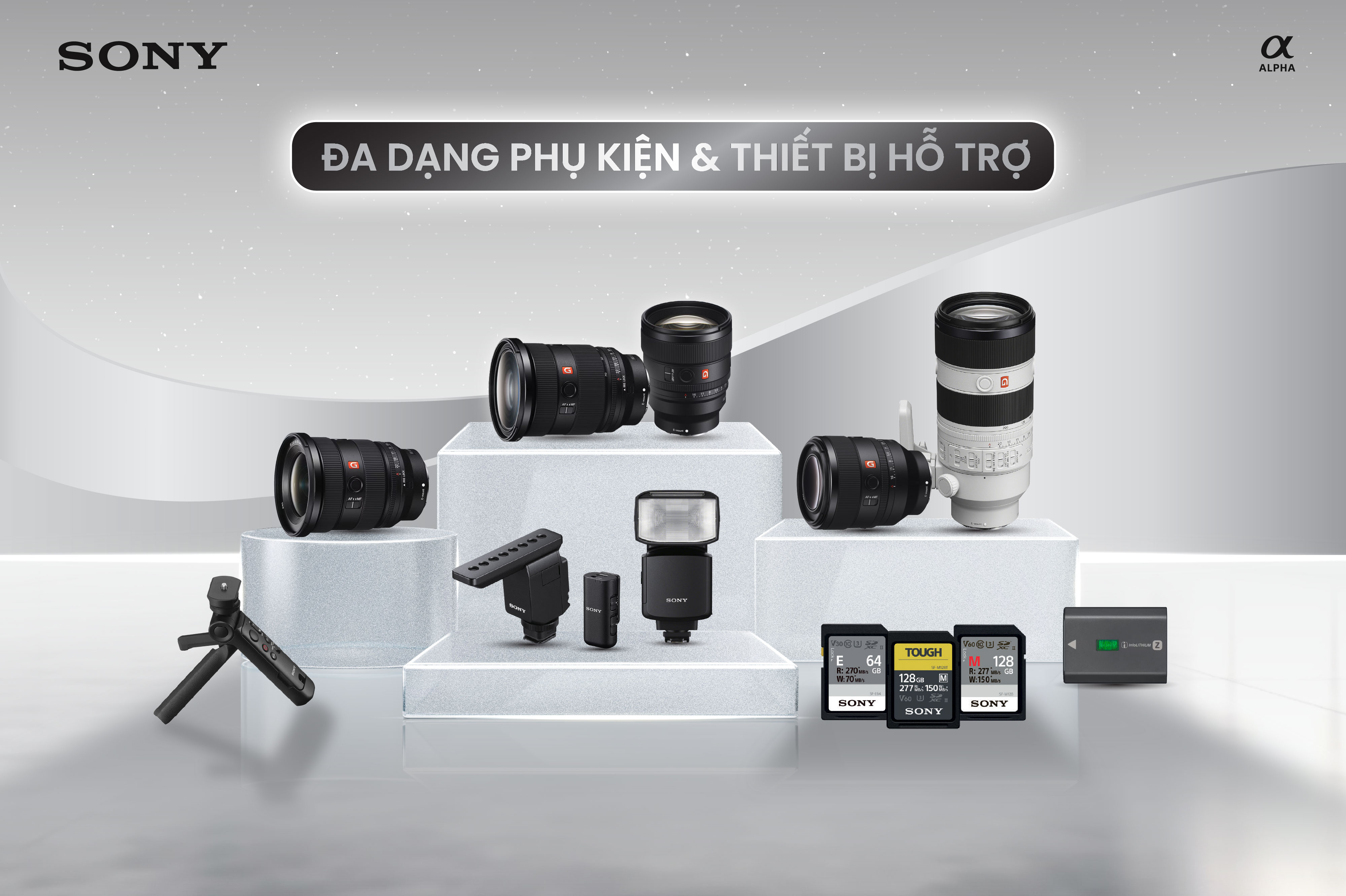Sony A7C đa dạng phụ kiện và thiết bị hỗ trợ