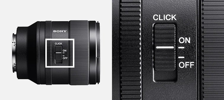 Sony FE 35mm f1.4 GM - Nút bật phản hồi xúc giác