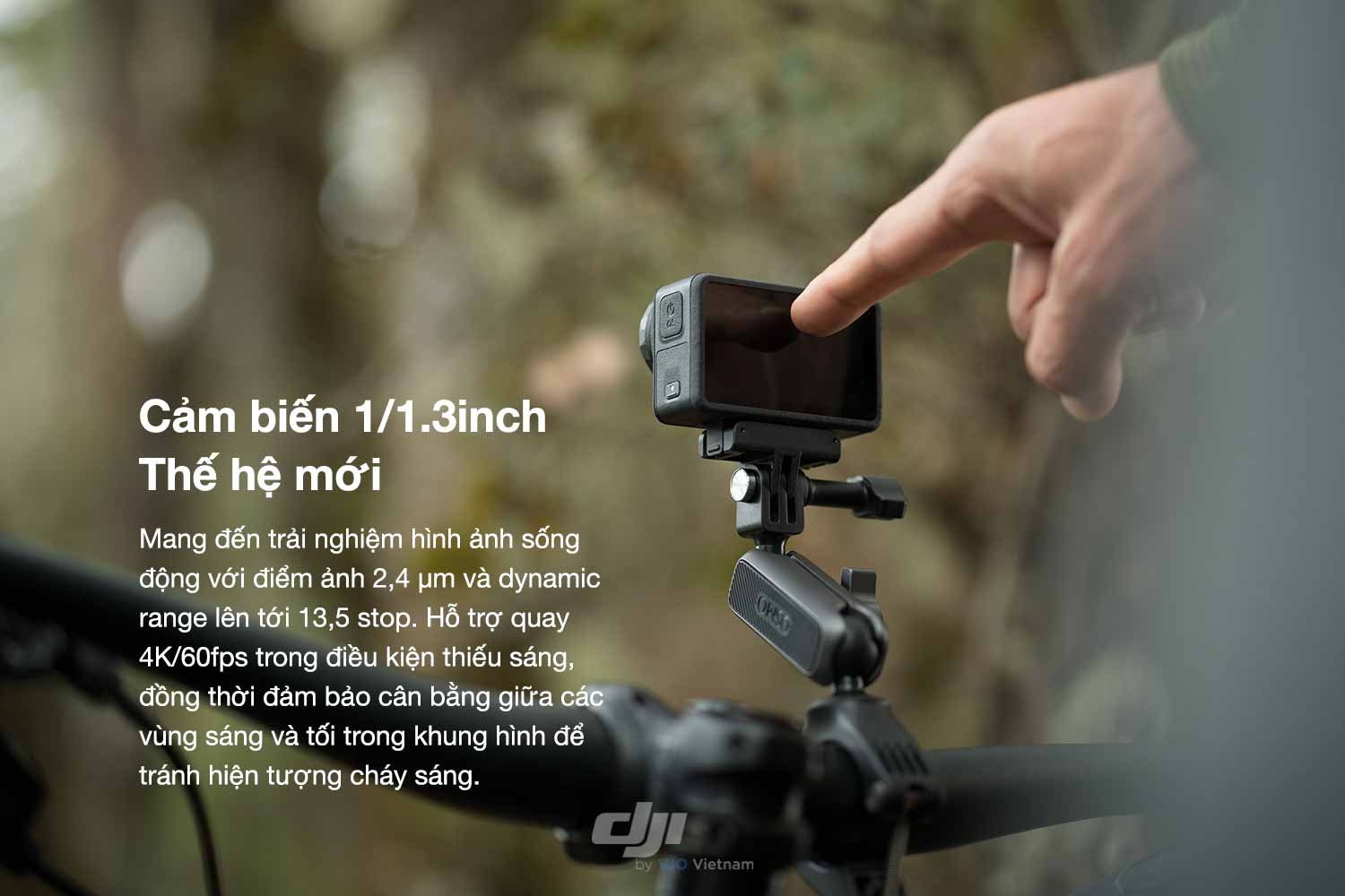 DJI Osmo Action 5 Pro sở hữu cảm biến 1/1.3″ thế hệ mới