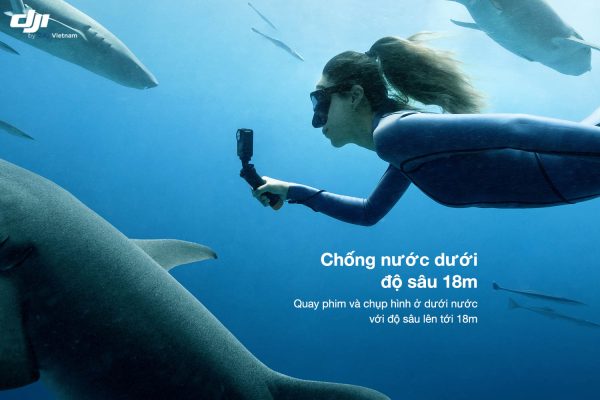Action 4 hỗ trợ chống nước đến độ sâu 18m