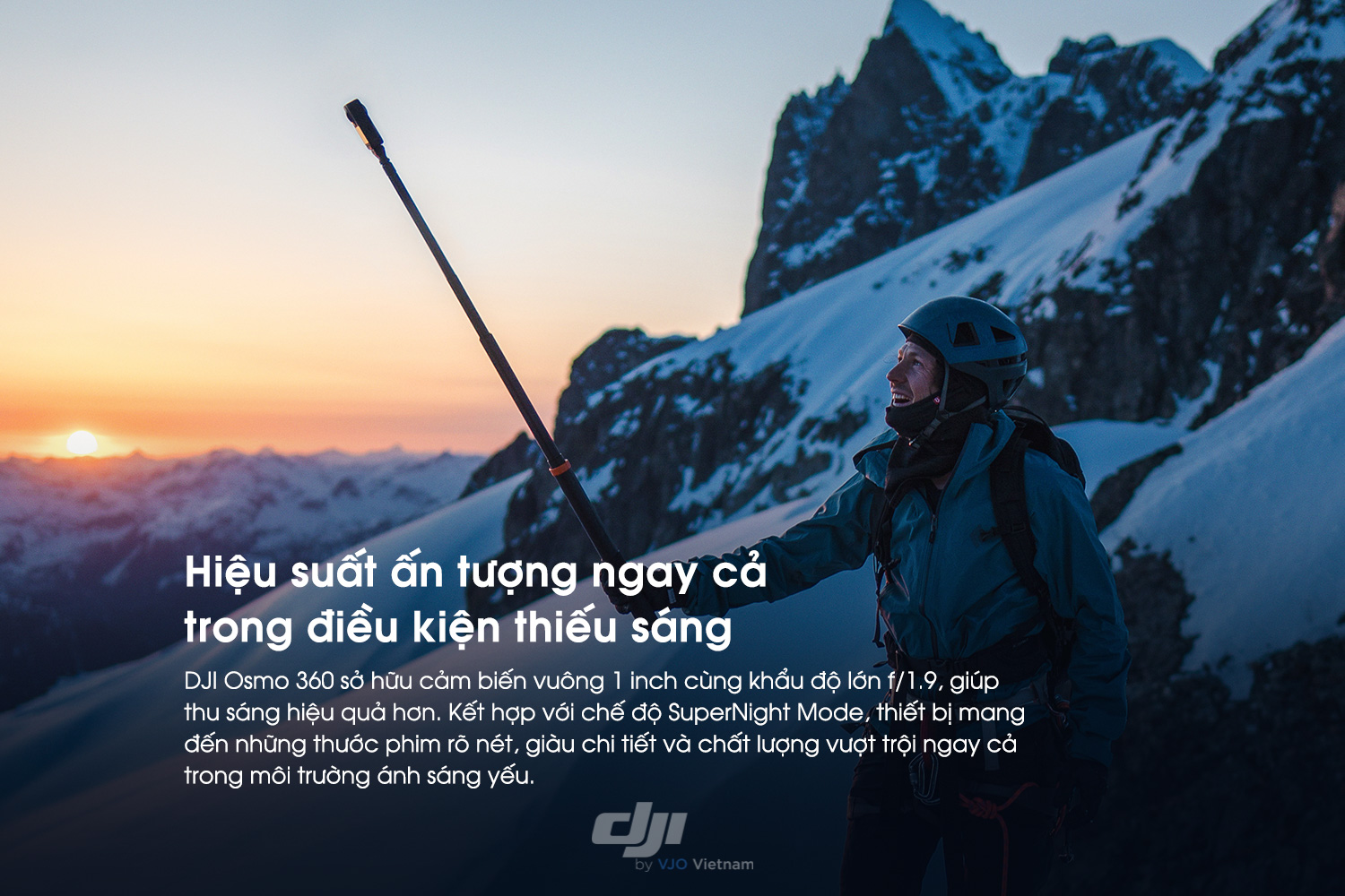 Action camera quay đêm rõ nét với cảm biến kép 1 inch và chế độ SuperNight