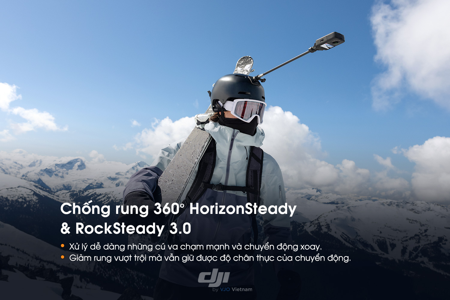 DJI Osmo 360 chống rung 360° HorizonSteady & RockSteady 3.0