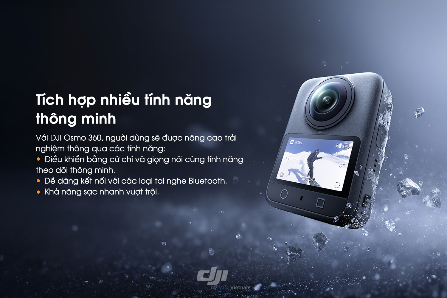 Sản phẩm điều khiển bằng cử chỉ và giọng nói, rảnh tay khi quay